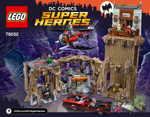 Building Instructions - LEGO - DC Comics Super Heroes - 76052 - Batman™ Classic TV Series – Batcave: Page 1