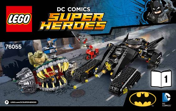 Building Instructions - LEGO - DC Comics Super Heroes - 76055 - Batman™: Killer Croc™ Sewer Smash: Page 1