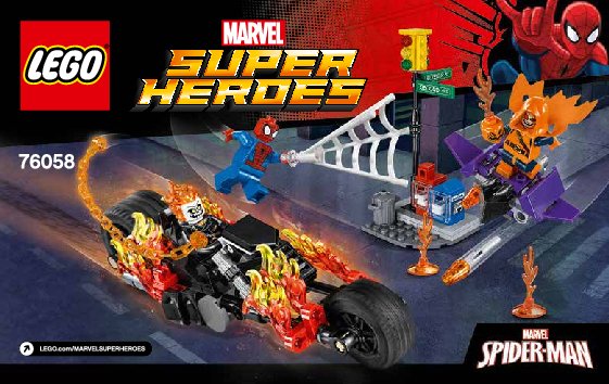 Building Instructions - LEGO - Marvel Super Heroes - 76058 - Spider-Man: Ghost Rider Team-up: Page 1