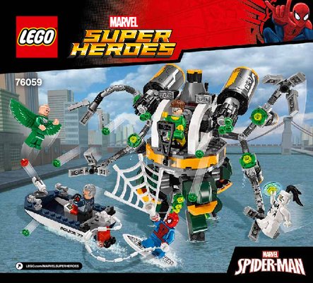 Building Instructions - LEGO - Marvel Super Heroes - 76059 - Spider-Man: Doc Ock's Tentacle Trap: Page 1