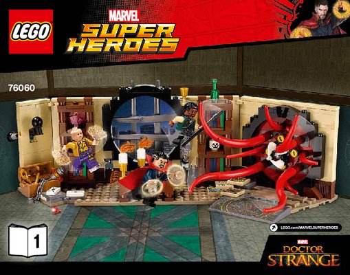 Building Instructions - LEGO - Marvel Super Heroes - 76060 - Doctor Strange's Sanctum Sanctorum: Page 1