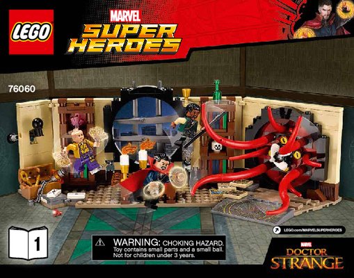 Building Instructions - LEGO - Marvel Super Heroes - 76060 - Doctor Strange's Sanctum Sanctorum: Page 1