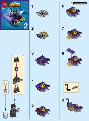 Building Instructions - LEGO - DC Comics Super Heroes - 76061 - Mighty Micros: Batman™ vs. Catwoman™: Page 1