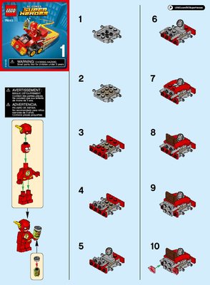 Building Instructions - LEGO - DC Comics Super Heroes - 76063 - Mighty Micros: The Flash™ vs. Captain Cold™: Page 1