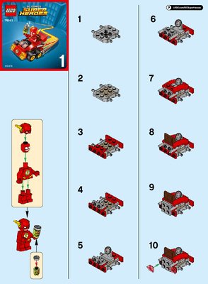 Building Instructions - LEGO - DC Comics Super Heroes - 76063 - Mighty Micros: The Flash™ vs. Captain Cold™: Page 1