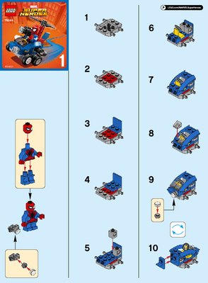 Building Instructions - LEGO - Marvel Super Heroes - 76064 - Mighty Micros: Spider-Man vs. Green Goblin: Page 1