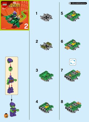 Building Instructions - LEGO - Marvel Super Heroes - 76064 - Mighty Micros: Spider-Man vs. Green Goblin: Page 1