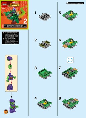 Building Instructions - LEGO - Marvel Super Heroes - 76064 - Mighty Micros: Spider-Man vs. Green Goblin: Page 1