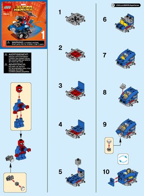 Building Instructions - LEGO - Marvel Super Heroes - 76064 - Mighty Micros: Spider-Man vs. Green Goblin: Page 1