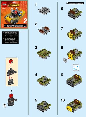 Building Instructions - LEGO - Marvel Super Heroes - 76065 - Mighty Micros: Captain America vs. Red Skull: Page 1