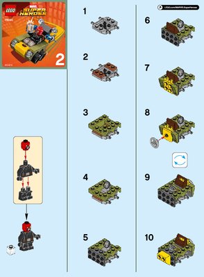 Building Instructions - LEGO - Marvel Super Heroes - 76065 - Mighty Micros: Captain America vs. Red Skull: Page 1