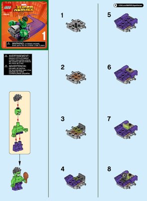 Building Instructions - LEGO - Marvel Super Heroes - 76066 - Mighty Micros: Hulk vs. Ultron: Page 1