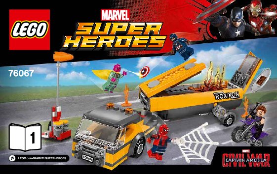 Building Instructions - LEGO - Marvel Super Heroes - 76067 - Tanker Truck Takedown: Page 1