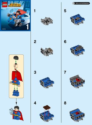 Building Instructions - LEGO - DC Comics Super Heroes - 76068 - Mighty Micros: Superman™ vs. Bizarro™: Page 1