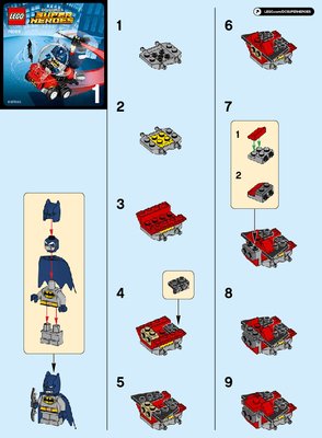 Building Instructions - LEGO - DC Comics Super Heroes - 76069 - Mighty Micros: Batman™ vs. Killer Moth™: Page 1