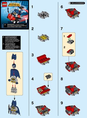 Building Instructions - LEGO - DC Comics Super Heroes - 76069 - Mighty Micros: Batman™ vs. Killer Moth™: Page 1