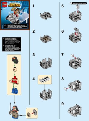 Building Instructions - LEGO - DC Comics Super Heroes - 76070 - Mighty Micros: Wonder Woman™ vs. Doomsday™: Page 1