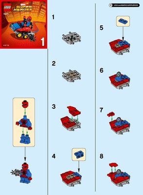 Building Instructions - LEGO - Marvel Super Heroes - 76071 - Mighty Micros: Spider-Man vs. Scorpion: Page 1