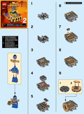 Building Instructions - LEGO - Marvel Super Heroes - 76072 - Mighty Micros: Iron Man vs. Thanos: Page 1