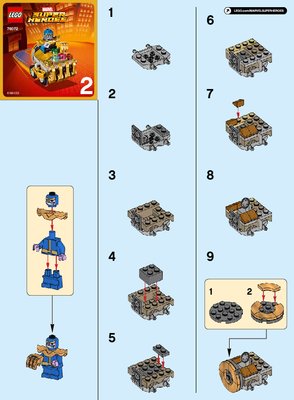 Building Instructions - LEGO - Marvel Super Heroes - 76072 - Mighty Micros: Iron Man vs. Thanos: Page 1