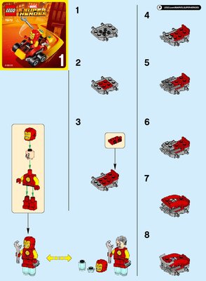 Building Instructions - LEGO - Marvel Super Heroes - 76072 - Mighty Micros: Iron Man vs. Thanos: Page 1