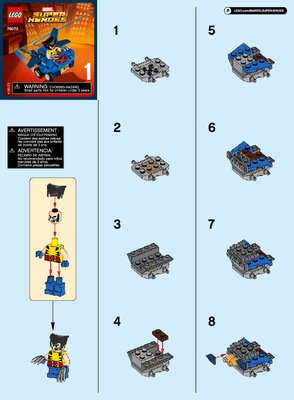 Building Instructions - LEGO - Marvel Super Heroes - 76073 - Mighty Micros: Wolverine vs. Magneto: Page 1