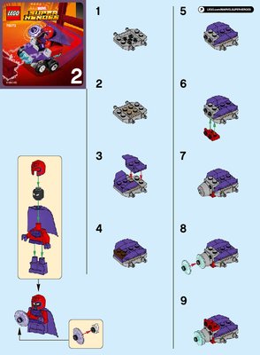 Building Instructions - LEGO - Marvel Super Heroes - 76073 - Mighty Micros: Wolverine vs. Magneto: Page 1