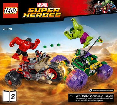 Building Instructions - LEGO - Marvel Super Heroes - 76078 - Hulk vs. Red Hulk: Page 1