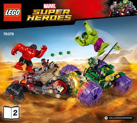 Building Instructions - LEGO - Marvel Super Heroes - 76078 - Hulk vs. Red Hulk: Page 1