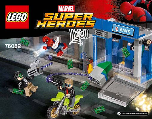 Building Instructions - LEGO - Marvel Super Heroes - 76082 - ATM Heist Battle: Page 1