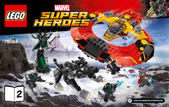 Building Instructions - LEGO - Marvel Super Heroes - 76084 - The Ultimate Battle for Asgard: Page 1