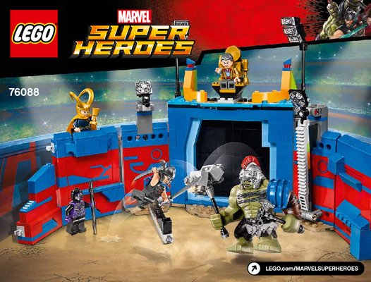 Building Instructions - LEGO - Marvel Super Heroes - 76088 - Thor vs. Hulk: Arena Clash: Page 1