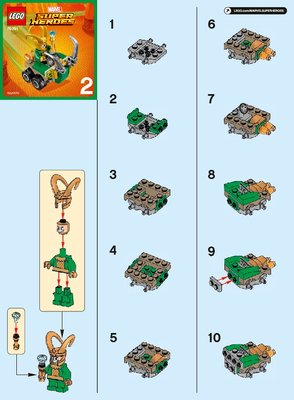 Building Instructions - LEGO - Marvel Super Heroes - 76091 - Mighty Micros: Thor vs. Loki: Page 1