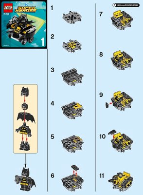 Building Instructions - LEGO - DC Comics Super Heroes - 76092 - Mighty Micros: Batman™ vs. Harley Quinn™: Page 1