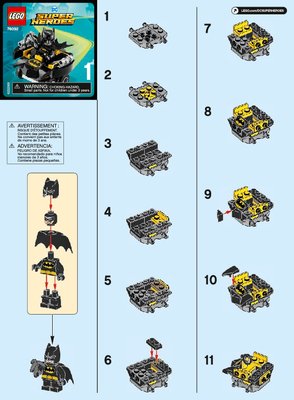 Building Instructions - LEGO - DC Comics Super Heroes - 76092 - Mighty Micros: Batman™ vs. Harley Quinn™: Page 1