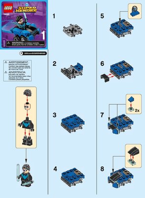 Building Instructions - LEGO - DC Comics Super Heroes - 76093 - Mighty Micros: Nightwing™ vs. The Joker™: Page 1