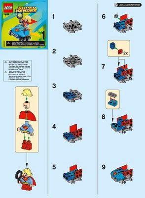 Building Instructions - LEGO - DC Comics Super Heroes - 76094 - Mighty Micros: Supergirl™ vs. Brainiac™: Page 1