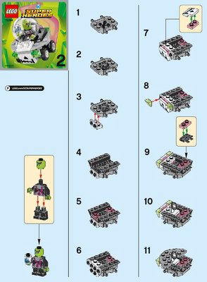 Building Instructions - LEGO - DC Comics Super Heroes - 76094 - Mighty Micros: Supergirl™ vs. Brainiac™: Page 1