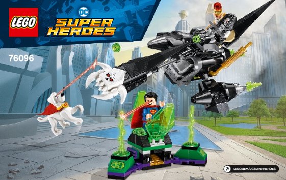 Building Instructions - LEGO - DC Comics Super Heroes - 76096 - Superman™ & Krypto™ Team-Up: Page 1