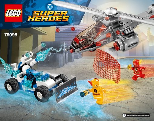 Building Instructions - LEGO - DC Comics Super Heroes - 76098 - Speed Force Freeze Pursuit: Page 1