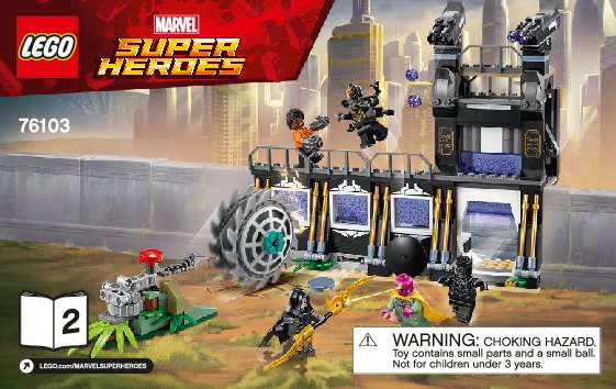 Building Instructions - LEGO - Marvel Super Heroes - 76103 - Corvus Glaive Thresher Attack: Page 1