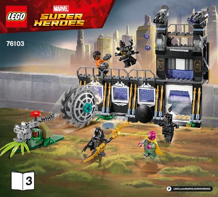 Building Instructions - LEGO - Marvel Super Heroes - 76103 - Corvus Glaive Thresher Attack: Page 1