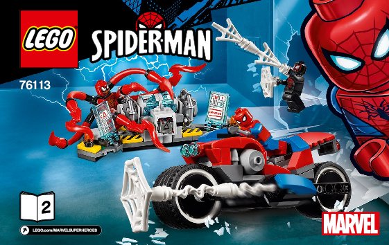 Building Instructions - LEGO - 76113 - Spider-Man Bike Rescue: Page 1