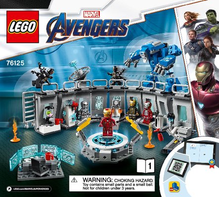 Building Instructions - LEGO - 76125 - Iron Man Hall of Armor: Page 1