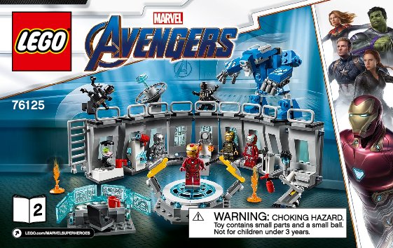 Building Instructions - LEGO - 76125 - Iron Man Hall of Armor: Page 1