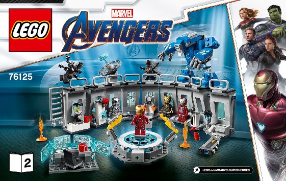 Building Instructions - LEGO - 76125 - Iron Man Hall of Armor: Page 1