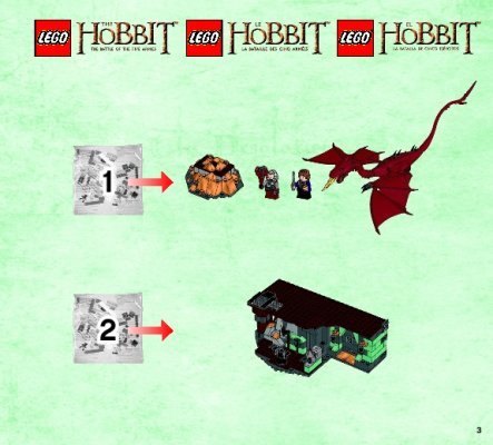 Building Instructions - LEGO - The Hobbit - 79018 - The Lonely Mountain: Page 1