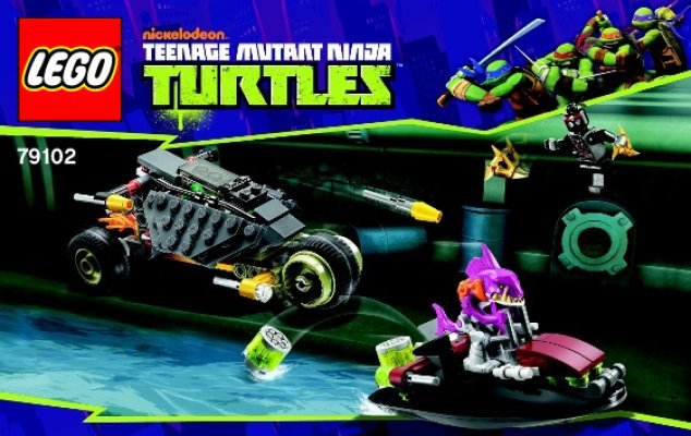 Building Instructions - LEGO - Teenage Mutant Ninja Turtles - 79102 - Stealth Shell in Pursuit: Page 1