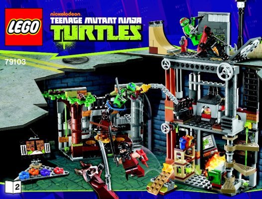 Building Instructions - LEGO - Teenage Mutant Ninja Turtles - 79103 - Turtle Lair Attack: Page 1