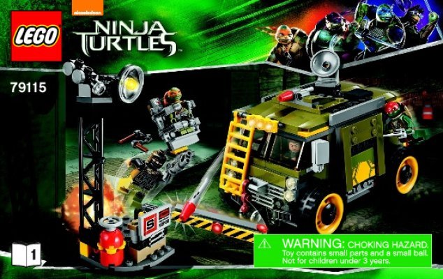 Building Instructions - LEGO - Teenage Mutant Ninja Turtles - 79115 - Turtle Van Takedown: Page 1